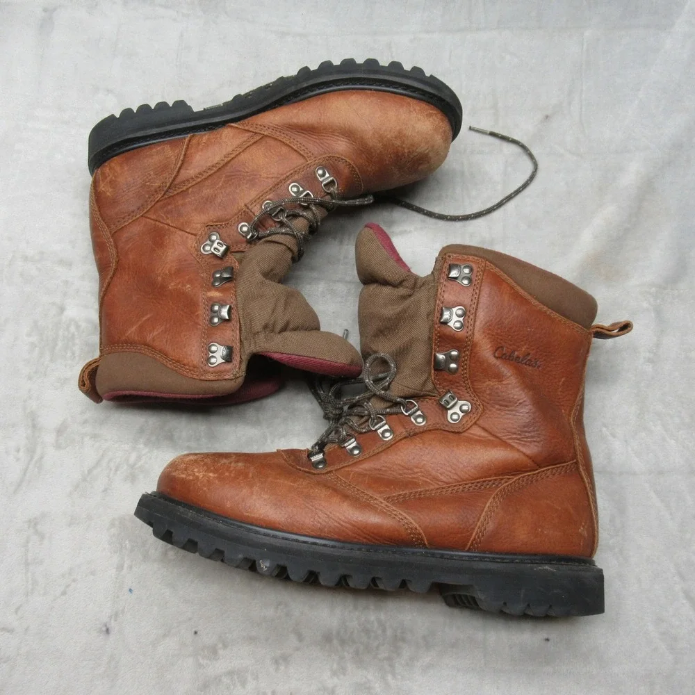 Cabela Men 11.5D Boot Brn Iron Ridge Goretex Waterproof Insulated Hunt Waterfowl